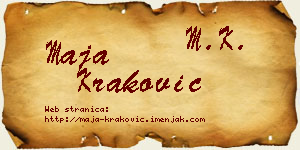 Maja Kraković vizit kartica